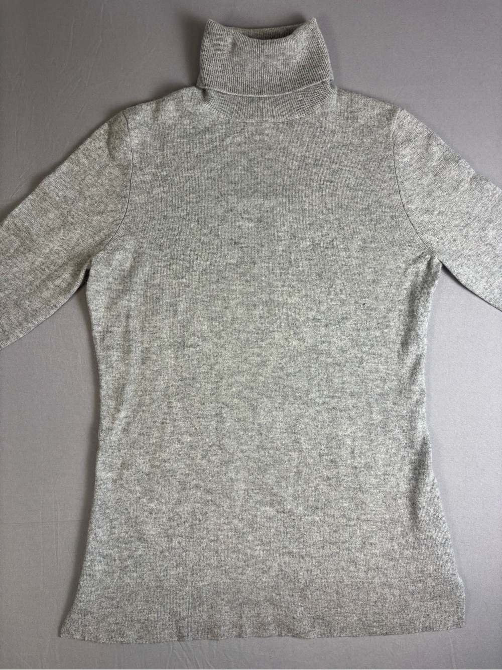 Gorgeous Kinross Cashmere 100% Cashmere Grey Turtleneck Women's Sweater Medium
